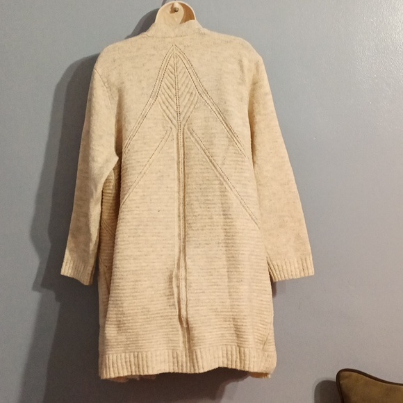 Terra & sky women's 2X 20w-22w cardigan sweater oatmeal color with gray blends - Picture 16 of 17